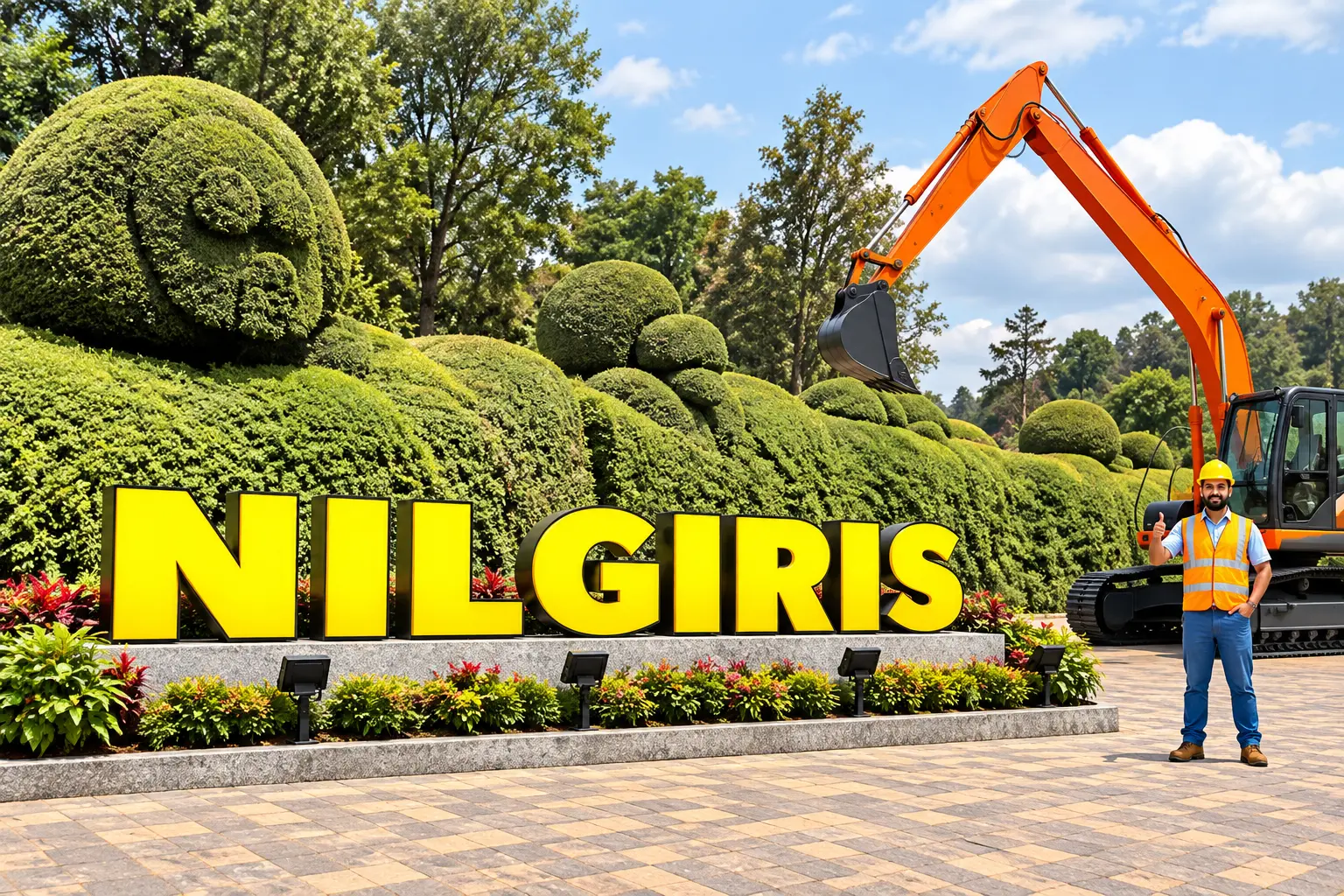 Open well contractors with excavator in Nilgiris, Tamil Nadu